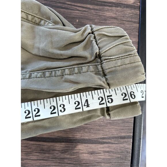 Anthropologie Hei Hei Drawstring Cambray Cargo Ankle Jogger Pants Olive Green S - Picture 10 of 12
